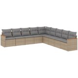  9-dijelni set vrtnih sofa s jastucima bež od poliratana | shoptok.hr