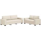 SOFA 2 pcs Bež 221 x 80 x 82 cm Platnasta tkanina | Eponuda.com