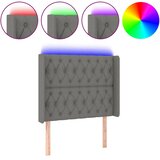  LED uzglavlje tamnosivo 93 x 16 x 118/128 cm od tkanine | Eponuda.com