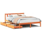 vidaXL Okvir kreveta bez madraca voštano smeđi 150x200 cm od borovine | shoptok.hr