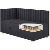Ghado Tamnoplavi kutni dječji krevet s prostorom za odlaganje s madracem 90x200 cm Snugi - | shoptok.hr
