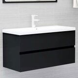 vidaXL Ormarić za umivaonik crni 90 x 38,5 x 45 cm od iverice Cijene