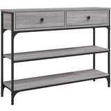 vidaXL Konzolna mizica siva sonoma 100x25x75 cm inženirski les | Shoptok.si