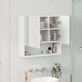 vidaXL Ogledalo ormar Zidne Bijelo 59 x 17 x 55 cm Konstruirano drvo | shoptok.hr