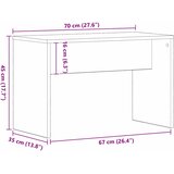  Tabure za oblačenje Crni hrast 70 x 35 x 45 cm | shoptok.hr
