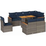  9-dijelni set vrtnih sofa od poliratana s jastucima sivi | shoptok.hr
