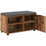  Klupa za hodnik s jastukom s policom Staro drvo 80 x 38 x 46 cm | shoptok.hr