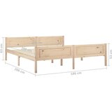 Posteljni okvir iz trdne borovine 180x200 cm | Shoptok.si