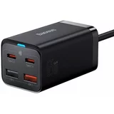 Baseus GaN3 Pro omrežni polnilnik, 2x USB-C, 2x USB, 65 W (črn)