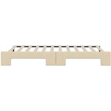  Dnevni krevet na razvlačenje krem 80 x 200 cm od tkanine | shoptok.hr