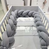 SuperMami Ogradica pletenica 280x22 cm, siva | shoptok.hr