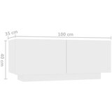 vidaXL TV ormarić s LED svjetlima bijeli 260 x 35 x 40 cm | shoptok.hr