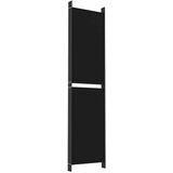 Sobna pregrada s 6 panela crna 300x200 cm od tkanine | Eponuda.com