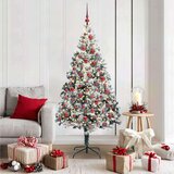 vidaXL Umjetno božićno drvce s 300 LED svjetlima Zelena 180 x 115 cm | shoptok.hr