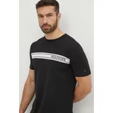 Tommy Hilfiger Bombažna kratka majica moška, črna barva, UM0UM03196