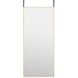  Ogledalo za vrata zlatno 40 x 100 cm od stakla i aluminija | shoptok.hr