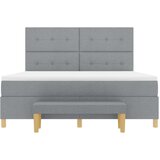  Krevet s opruga kutije Svjetlosiva 200 x 180 cm tkanina | shoptok.hr