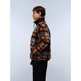 Napapijri Flis jakna 'T-Montepiana' plava / morsko plava / moka smeđa / narančasta | shoptok.hr