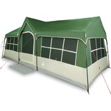 vidaXL Kamping šotor z okni Zeleni 12-osebni vodoodporen | Shoptok.si