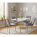  BERA stolica - svijetlosivi baršun / zlatne noge x 4 | shoptok.hr