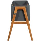 Troll nursery® otroška zibelka torsten™ seal grey/teak | Shoptok.si