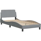 vidaXL Postelja z vzmetnico svetlo siva 90x190 cm blago | Shoptok.si
