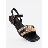 GOODIN Black sandals with leather insole | Shoptok.si
