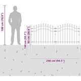 Vrtna Ograda Bijelo 140 cm Čelik s praškastim premazom | shoptok.hr
