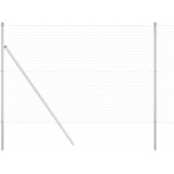  Ograda s postovima Srebrno 1,5 x 10 m Čelik i PVC | shoptok.hr