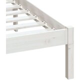  Posteljni okvir bel iz trdnega lesa 135x190 cm 4FT6, (20905242) | Shoptok.si