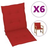  Jastuci za vrtne stolice 6 kom crveni 100 x 50 x 3 cm Cijene