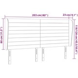  Uzglavlje s ušima crno 203x23x118/128 cm od tkanine | shoptok.hr