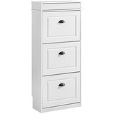 SoBuy vitrina za čevlje zložljiva vrata beli učinek staranega lesa 53x24x118cm, (5000009226) Cene