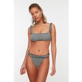 Trendyol Black Gingham Textured Bikini Bottoms | shoptok.hr