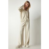 Happiness İstanbul Women's Cream Knitwear, Cardigan and Pants Suit Cene