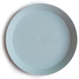 Mushie Round Dinnerware Plates tanjur Powder Blue 2 kom | shoptok.hr