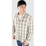 Brixton Charter Linen Srajca off white / ivy green plaid Cene