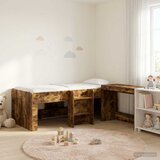  Krevet za djecu s visokim okvirom i stolom 2 kom. Smeđa 98.5 x 200 cm | shoptok.hr