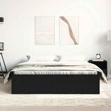  Okvir kreveta bez madraca crni hrast 150x200 cm izrađeno drvo | shoptok.hr