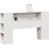 Maison Chic posteljno vzglavje - vzglavna omarica - nočna omarica s predelki bela 150 cm trdna borovina, (21712623) | Shoptok.si
