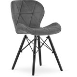 Brandless LAGO stol Velvet - siva / črne noge x 3, (22031593) | Shoptok.si