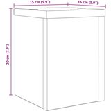  Stalak za biljke 2 pcs Crni hrast 15 x 15 x 20 cm | shoptok.hr
