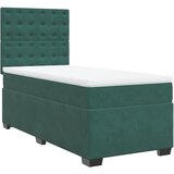 vidaXL Box spring postelja z vzmetnico temno zelena 100x200 cm žamet, (21309733) Cene