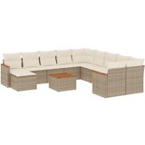 Maison Chic Seti vrtnega pohištva - Vrtna garnitura - Vrtni pohištvo set 12-delna z blazinami bež poli ratan, (21810347) | Shoptok.si