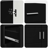 vidaXL kreveta s ladicama crna 88.5 x 30.5 x 73 cm konstruirano drvo | shoptok.hr
