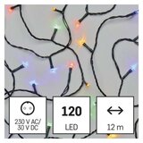 Emos LED božična veriga, 12 m, zunanja in notranja, večbarvna, časovnik D4AM03 | Shoptok.si