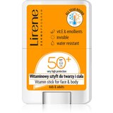 Lirene Vitamin Stick For Face&Body lokalna njega protiv sunčevog zračenja za lice i tijelo SPF 50 15 g Cijene