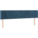 Posteljno vzglavje temno modro 203x16x78/88 cm žamet, (20936299) | Shoptok.si