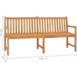 vidaXL Vrtna klupa 180 cm od masivne tikovine | shoptok.hr