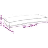  Set jastučića za palete 2 pcs Antracit 100 x 40 x 8 cm | shoptok.hr